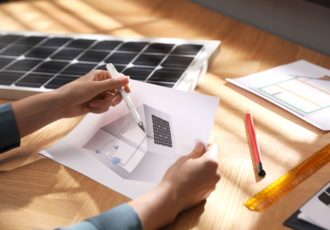Plano de los elementos de una instalación fotovoltaica